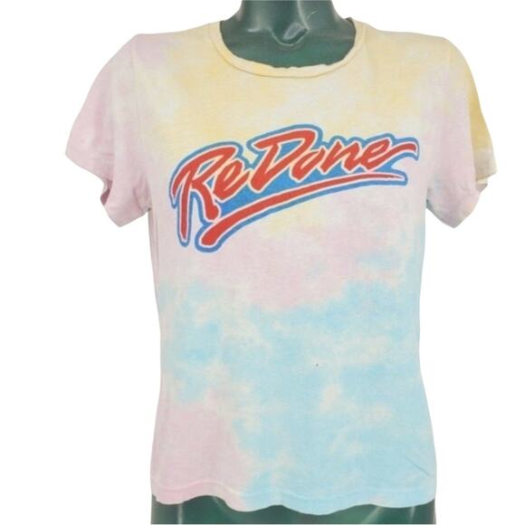 RE/DONE LOGO GRAPHIC TEE TIE DYE SHIRT SOLD-OUT Women's M - Picture 1 of 6